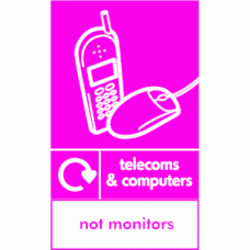 telecomm & computers not monitors recycle & icon 