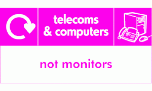 telecomm & computers not monitors2 recycle & icon 
