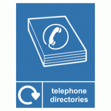 Telephone Directories Recycling Sign