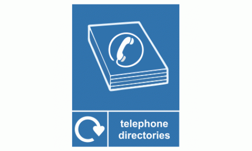 Telephone Directories Recycling Sign