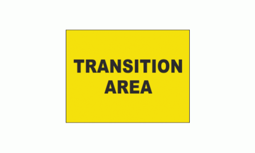 Transition Area Sign