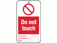 Do not touch tie tag