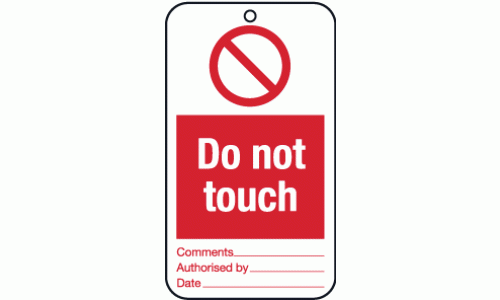 Do not touch tie tag