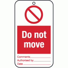 Do not move tie tag