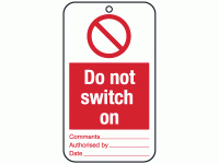 Do not switch on tie tag