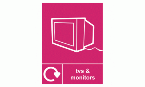 TVs & Monitors Recycling Sign