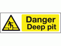 Danger deep pit