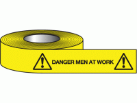 Danger men at work non-adhesive barri...