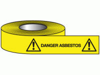 Danger asbestos non-adhesive barrier ...