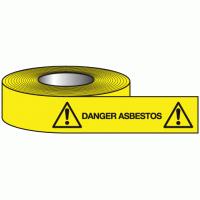 Danger asbestos non-adhesive barrier tape