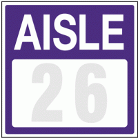 Aisle marker sign 