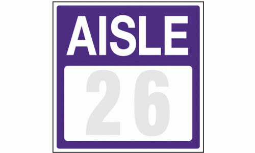 Aisle marker sign 