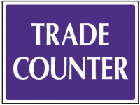 Trade counter sign