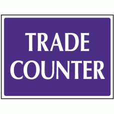 Trade counter sign