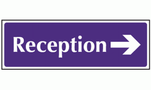 Reception right sign