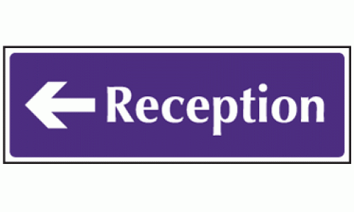 Reception left sign