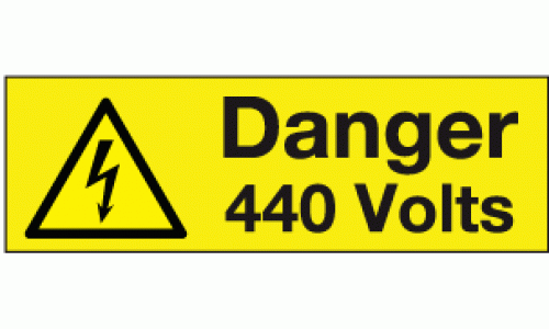 Danger 440 volts labels (Pack of 10)