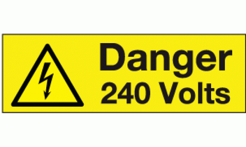 Danger 240 volts labels (Pack of 10)