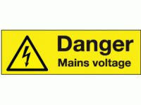 Danger mains voltage labels (Pack of 10)