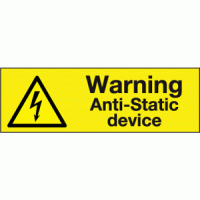 Warning anti-static device labels (Pack of 10)
