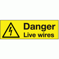 Danger live wires stickers (Pack of 10)