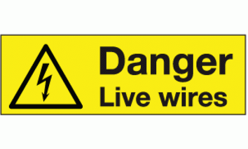 Danger live wires stickers (Pack of 10)
