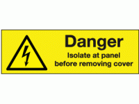 Danger isolate at panel before removi...