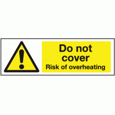 Do not cover risk of overheating stickers (Pack of 10)