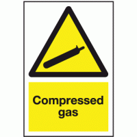 Compressed gas sign