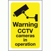 Warning CCTV cameras in operation sign
