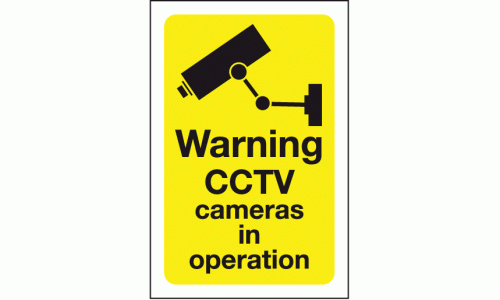 Warning CCTV cameras in operation sign