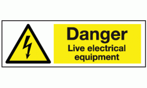 Danger live electrical equipment