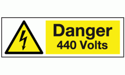 Danger 440 volts sign