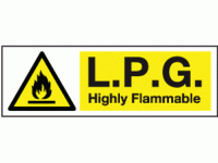 L.P.G. highly flammable sign