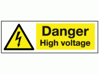 Danger high voltage safety sign
