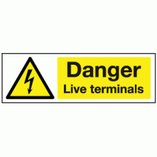 Danger live terminals sign