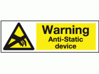 Warning anti-static device sign