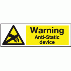 Warning anti-static device sign