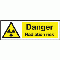 Danger radiation risk safety sign