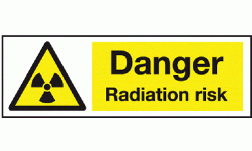 Danger radiation risk safety sign