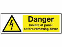Danger isolate at panel before removi...