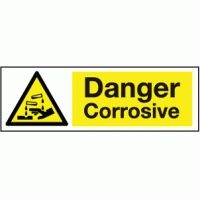 Danger corrosive sign
