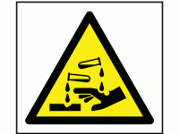 Acid symbol safety sign
