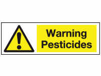 Warning pesticides safety sign