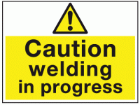 Caution welding in progress
