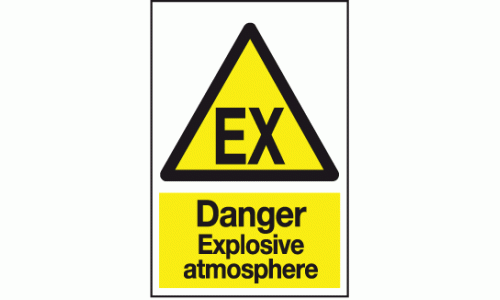 Danger explosive atmosphere sign