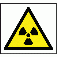 Radiation symbol sticker