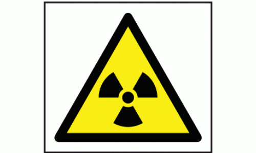 Radiation symbol sticker