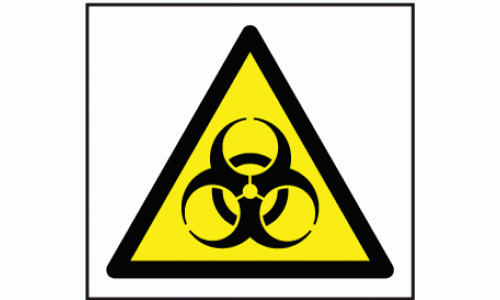 Biological hazard symbol sign