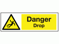 Danger drop sign